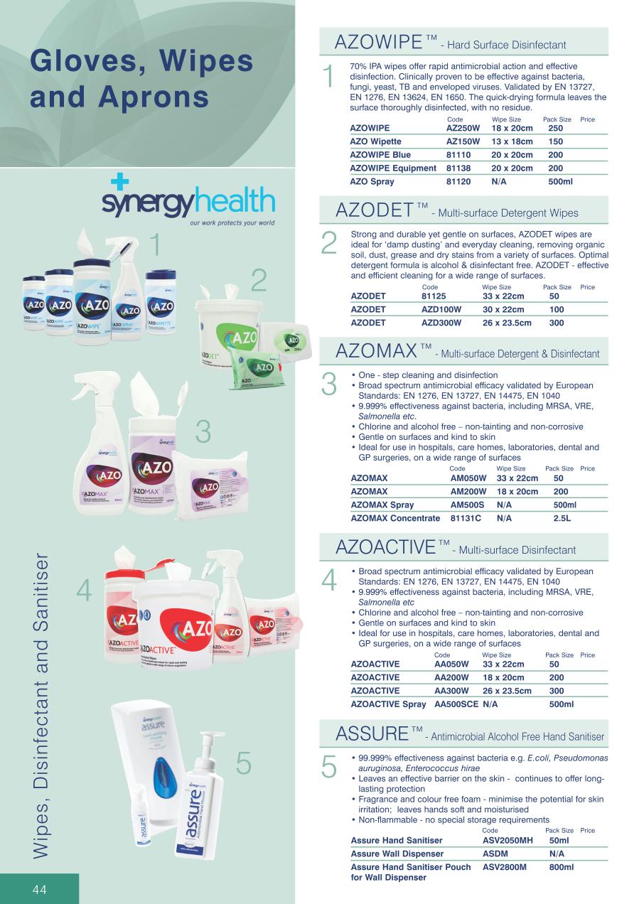 Gloves, Wipes & Aprons