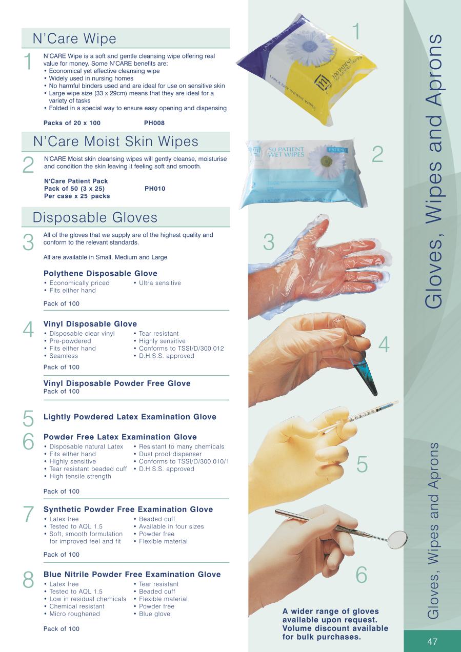 Gloves, Wipes & Aprons